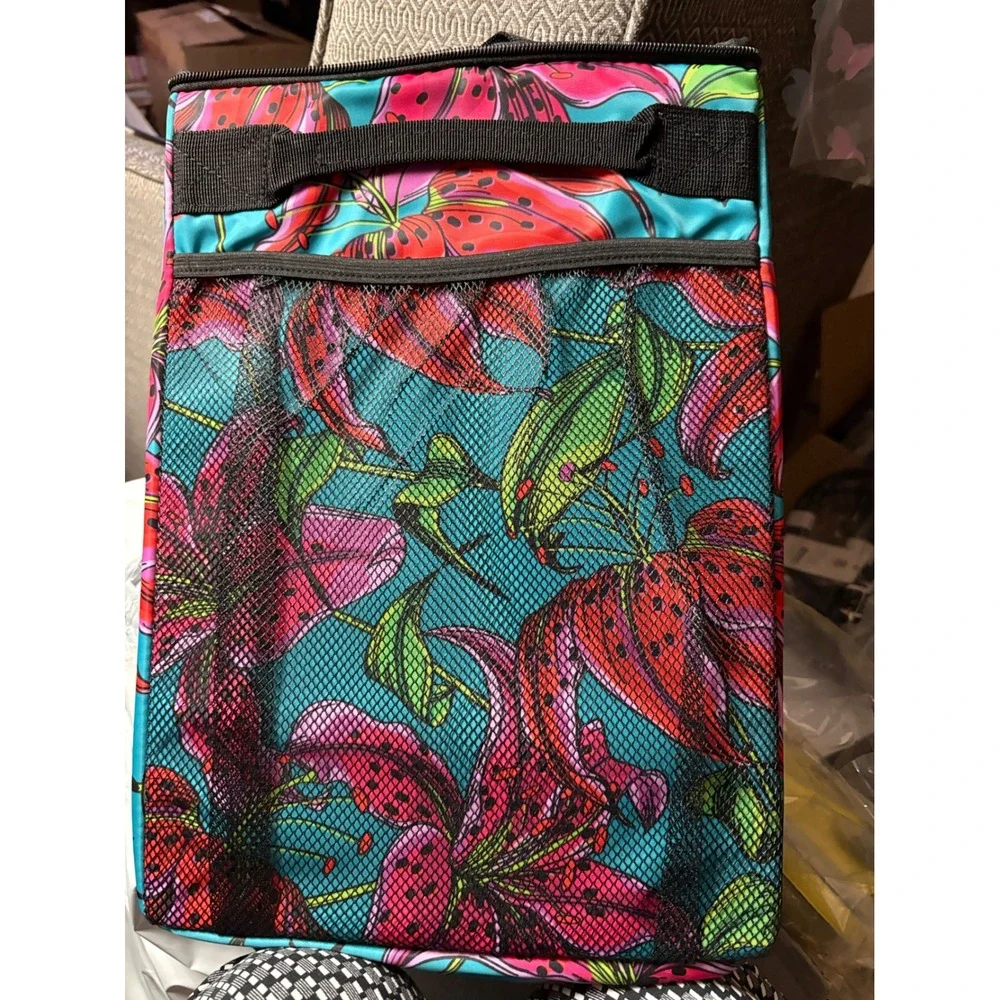 Bang & Carsen Tropical Tiger Lily Insulated Cooler Tote Bag Floral Turquoise NEW